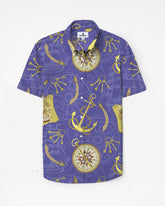 Barbed Hook -100% Cotton-Men's Short Sleeve Button Shirt