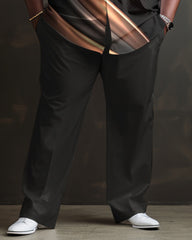 Black Gradient Plus Size Long Sleeve Walking Set