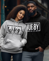 Couple's Big & Tall Simple Casual Retro Wiley Hubby Long-Sleeved Sweatshirt