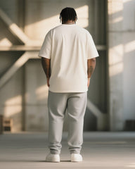 Big & Tall Men's Graffiti Finger God With Me Printed T-Shirt Trousers Suit