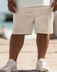 Men's Big & Tall Hawaiian Simple Stripe Print T-Shirt Shorts Set