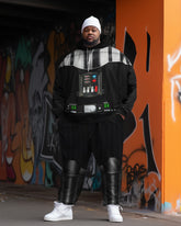 Big Men's Cosplay Art Abstract Machine Hooded Sweater Two-Piece Set