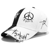 Black and White Colorblock Personalized Baseball Cap