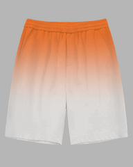 Big and Tall Guy's Fresh Orange Gradient Effect Daily Casual Shorts