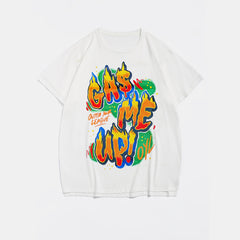 Plus Size White Gas Me Up T-Shirt