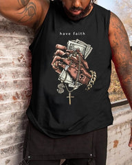 Plus Size Men's Print Tank Top