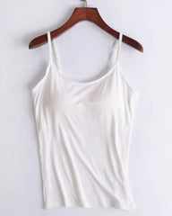 S-6XL Women's Plus Size Solid Color Long Modal Camisole With Chest Pad