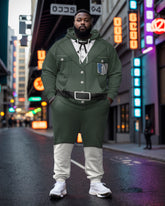 Men's Plus Size Survey Corps Cosplay Hoodie and Sweatpants Set