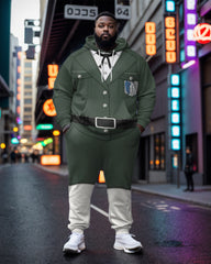 Men's Plus Size Survey Corps Cosplay Hoodie and Sweatpants Set