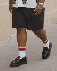 Big & Tall Men's Daily Leisure. Creative King Poker Print Shirt Shorts Suit