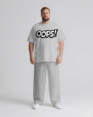 OOPS! Slogan T-shirt & Pants Set