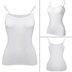 S-6XL Women's Plus Size Solid Color Long Modal Camisole With Chest Pad