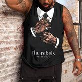 Plus Size Men's Print Tank Top