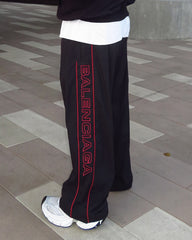 Plus Size Men's Daily Leisure Sports Style Letter Striped Pants