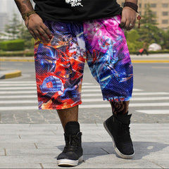 Plus Size Trendy Retro Sports Casual Shorts