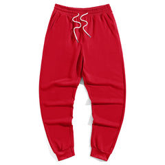 Men's Plus Size Solid Color Drawstring Waist Sweatpants