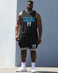 Men's Plus Size Basketball 77 Sports Two-piece Vest