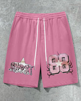 Men's Plus Size Graffiti Letters and Numbers Shorts