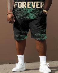 Street Hip Hop Large Letter Print Large Men's Suit