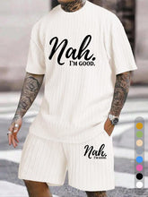 "Nah, I'm Good" Texture Large Size Casual Suit