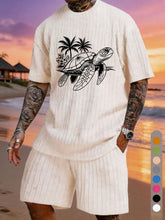 Turtle Coconut Grove Print Texture Plus Size Holiday Set