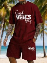 Good Vibes Only Coconut Grove Print Texture Plus Size Holiday Set