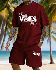 Nice Vibes Only Coconut Grove Print Texture Plus Size Holiday Set
