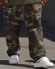 Street Camouflage Colorblock Printed Big & Tall Men's Set
