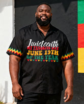 Big & Tall Men's Juneteenth 6.19 Printed Short-sleeved Shirt