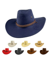 Suede Western Denim Retro Knight Felt Jazz Hat