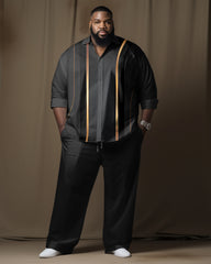 Big Guys Aurora Gradient Print Long Sleeve Walking Set