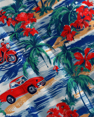 Santa Surf Long Sleeve Lel Shirt Men's Plus Size