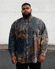 Big & Tall Men's Vintage Paisley Print Long Sleeve Shirt