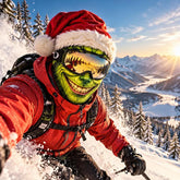 Christmas Green Monster Face Mask