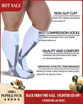 S-7XL Running Fitness Compression Socks, For Obese Men And Women Sports Socks