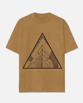 Men's Big and Tall Simple Triangle Geometric Pattern Printed Short Sleeve T-shirt