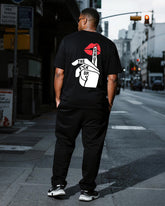 Big & Tall Men's Doodle Shut The F * Ck Up Alphabet Print T-Shirt Trousers Suit