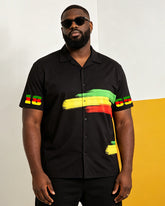 Big & Tall Men's Juneteenth1865 Digital Print Short Sleeve Shirt