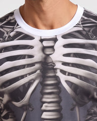 Men's Halloween 3D Skull Print Long-Sleeve T-Shirt