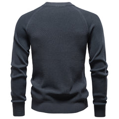 Big & Tall Men's Business Solid Color Crewneck Sweater S-2XL