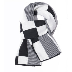 Autumn And Winter Casual Warm Striped Plaid Scarf