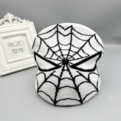 Spider Web Wool Hat Double Knit Hat