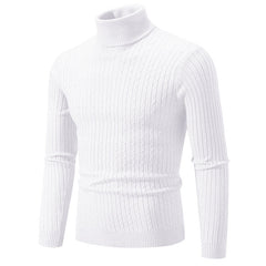 Casual Fashion Twist Knitted Sweater Turtleneck Base Shirt M-5XL