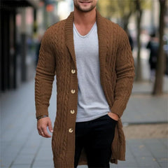 Big & Tall Men's Medium And Long Thick Needle Twist Cardigan Sweater Jacket M-3XL