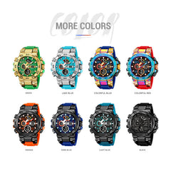 Sports Colorful Luminous Chronograph Waterproof Multifunctional Watch