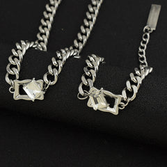 Minimalist Personalized Necklace and Bracelet Set for Men and Women