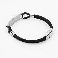 Men's Silicone Stainless Steel Bracelet Titanium Steel Bracelet