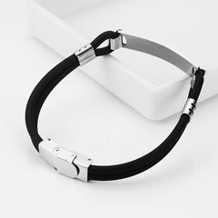 Men's Silicone Stainless Steel Bracelet Titanium Steel Bracelet