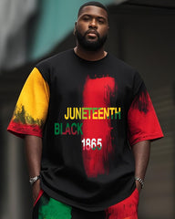 Plus Size Boys June Day Personalized Graffiti T-Shirt Shorts Suit