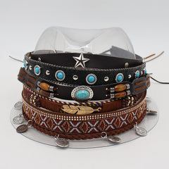 Western Cowboy Hat With Straw Hat Hat Cowboy Hat Special Belt Accessories
